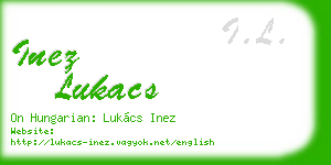inez lukacs business card